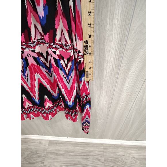 Women's Vibrant Hippie Alternative Dress Plus Size 14/16W Faux Wrap Cato - Picture 5 of 7